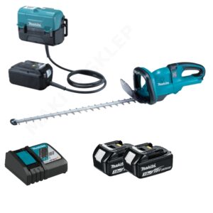MAKITA UH650D akumulatorowe nożyce do żywopłotu 36V + Konwerter aku 2x18V na 1x36V BCV01 / 195511-9 +2x BL1830 / 3.0 Ah