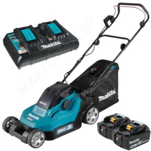 MAKITA DLM382PT2 akumulatorowa kosiarka 38cm 40L 2x18V LXT 18V 5,0Ah XPT Li-Ion (2x18v=36V)